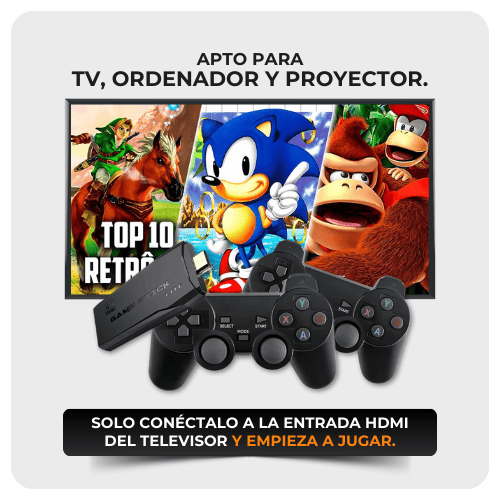 CONSOLA RETRO 4K CON +10.000 JUEGOS INCORPORADOS